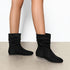 ELEGANTE DAMEN-SLOUCH-STIEFELETTEN - BEQUEMER NIEDRIGER ABSATZ